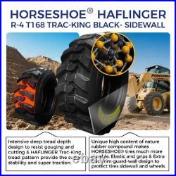 2 New 18x8.50-10 Skid Steer Tires 8PR LRD HAFLINGER Heavy Duty Rim Guard Wall TL