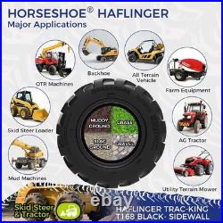 2 New 20x8.00-10 Skid Steer Tires 8PR LRD HAFLINGER Heavy Duty Rim Guard Wall TL