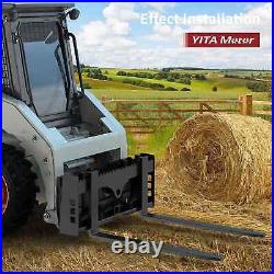 2 Packs 42 Pallet Fork Blades Forklift Blades for Skid Tractors Loaders 2500lbs