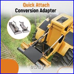2 Pcs Universal Weld-On Skid Steer Quick Attach Conversion Adapter Quick Tach