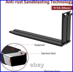 2 x 48 Pallet Fork Blades for Loaders and Tractors Durable 4000 lbs Heavy Duty