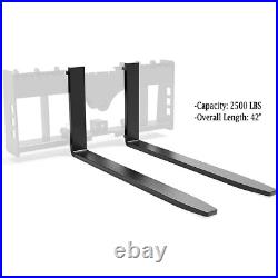 2x 42 Pallet Fork Blades Forklift for Skid Tractors Loaders 2500lbs