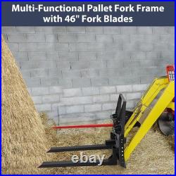 2x 46 4000lbs Skid Steer Pallet Fork for Kubota Bobcat Skid Tractors Loaders