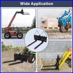 2x 46 4000lbs Skid Steer Pallet Fork for Kubota Bobcat Skid Tractors Loaders
