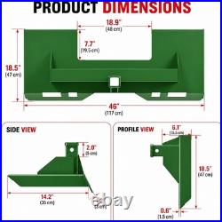 3000LBS 1/4 Inch Skid Steer Quick Attach Plate with 2 Inch Hitch Universal Mount