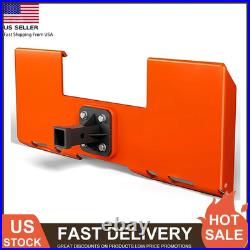 3000LBS 3/8 Thick Skid Steer Mount Plate Capacity with2 Removable Hitch Receiver