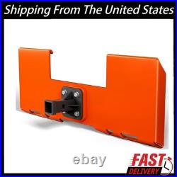 3000LBS 3/8 Thick Skid Steer Mount Plate Capacity with2 Removable Hitch Receiver