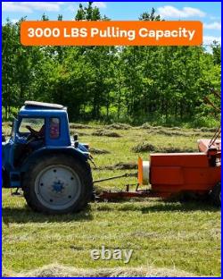 3000LBS 3/8 Thick Skid Steer Mount Plate Capacity with2 Removable Hitch Receiver