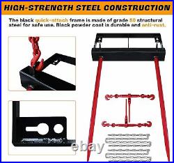 3000LBS Dual Hay Bale Spear Skid Steer Attachment Loader Bucket for Tractor 49