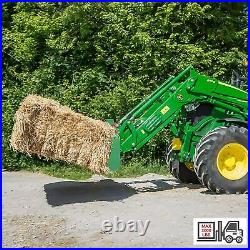 3000LBS Dual Hay Bale Spear Skid Steer Attachment Loader Bucket for Tractor 49