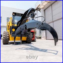 360°ROTATING Log Grapple Hydraulic For Bobcat Skid Steer Grabber Clip