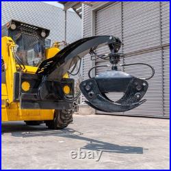 360°ROTATING Log Grapple Hydraulic For Bobcat Skid Steer Grabber Clip 360°ROTATING Log Grapple Hydraulic For Bobcat Skid Steer Grabber Clip