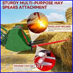 39 Hay Spear Bale Spears Bucket Skid Steer Tractor Loader Attachment 2000 LBS