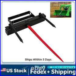 39 In 4000LB Hay Bale Spear Attachment with Stabilizer Spears for Tractor Loader