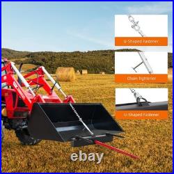 39 In 4000LB Hay Bale Spear Attachment with Stabilizer Spears for Tractor Loader