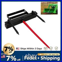39 Inch Bale Spear Hay Fork 4000LB Capacity Skid Steer Tractor Bucket Attachment