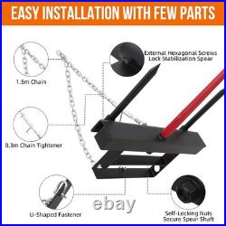 39 Inch Bale Spear Hay Fork 4000LB Capacity Skid Steer Tractor Bucket Attachment