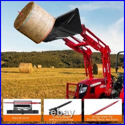 39 Inch Bale Spear Hay Fork 4000LB Capacity Skid Steer Tractor Bucket Attachment 39 Inch Bale Spear Hay Fork 4000LB Capacity Skid Steer Tractor Bucket Attachment