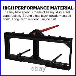 3Point Hay Bale Spear Skid Steer Tractor Loader Quick Tach Attachment Heavy Duty