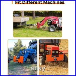 3/8In Tractor Skid Steer Attachment Plate with 2 Removable Trailer Hitch Receiver