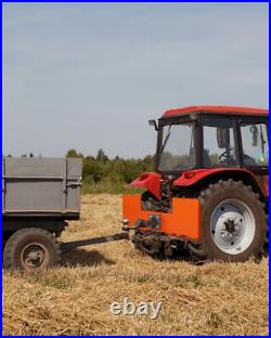 3/8Thick Skid Steer Mount Plate Quick Attach With2 Removable Hitch Receiver, NEW