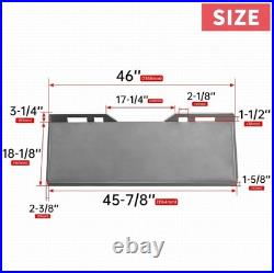 3/8 Heavy-Duty Skid Steer Attachment Plate for Bobcat & Kubota Durable Steel