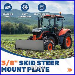 3/8 Mount Plate Skid Steer Adapter Loader Quick Attachment For Bobcat / Kubota