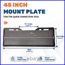 3/8 Mount Plate Skid Steer Adapter Loader Quick Attachment For Bobcat / Kubota