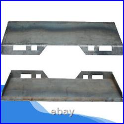 3/8 Quick Tach Attachment Mount Plate Skid Steer Hitch Steel Front Loader Plate