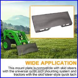 3/8 Quick Tach Attachment Mount Plate Skid Steer Loader For Bobcat For Kubota