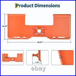 3/8 Skid Steer Attachment Plate Steel with 2 Removable Receiver For Most Loaders
