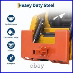 3/8 Skid Steer Attachment Plate Steel with 2 Removable Receiver For Most Loaders