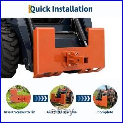 3/8 Skid Steer Attachment Plate Steel with 2 Removable Receiver For Most Loaders