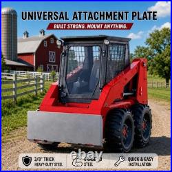 3/8 Skid Steer Attachment Plate Universal Quick Attach Mount Plate for Tractors