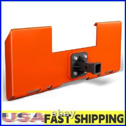 3/8 Skid Steer Attachment Plate with2 Removable Trailer Hitch Receiver, Tractors