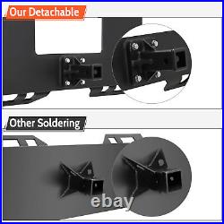 3/8 Skid Steer Mount Plate 2 Removable Trailer Hitch Receiver Loader Tractor