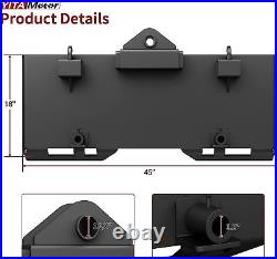 3/8 Skid Steer Mount Plate With 1x49 Spear 2x17 Stabilizers 3000lbs Hay Spear