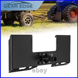 3/8 Skid Steer Mount Plate With 2 Detachable Trailer Hitch Receiver Attachment