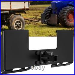 3/8 Skid Steer Mount Plate With 2 Detachable Trailer Hitch Receiver Attachment