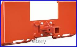 3/8 Skid Steer Mount Plate With 2 Detachable Trailer Hitch Receiver Attachment
