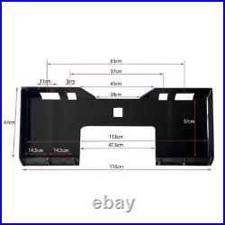 3/8 Skid Steer Mount Plate With 2 Detachable Trailer Hitch Receiver Attachment