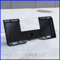 3/8 Skid Steer Mount Plate With 2 Detachable Trailer Hitch Receiver Attachment
