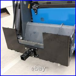 3/8 Skid Steer Mount Plate With 2 Detachable Trailer Hitch Receiver Attachment