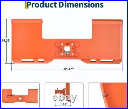 3/8 Skid Steer Mount Plate With 2 Detachable Trailer Hitch Receiver Attachment