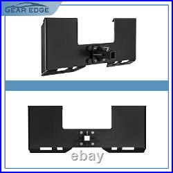 3/8 Skid Steer Mount Plate With 2 Detachable Trailer Hitch Receiver Attachment