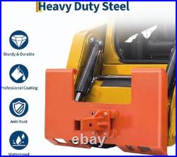 3/8 Skid Steer Mount Plate With 2 Detachable Trailer Hitch Receiver Attachment