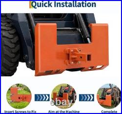 3/8 Skid Steer Mount Plate With 2 Detachable Trailer Hitch Receiver Attachment