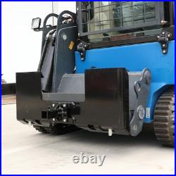 3/8 Skid Steer Mount Plate With 2 Detachable Trailer Hitch Receiver Attachment