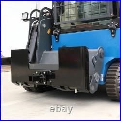 3/8 Skid Steer Mount Plate With 2 Detachable Trailer Hitch Receiver Attachment