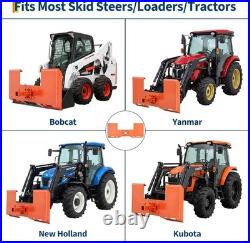 3/8 Skid Steer Mount Plate With 2 Detachable Trailer Hitch Receiver Attachment
